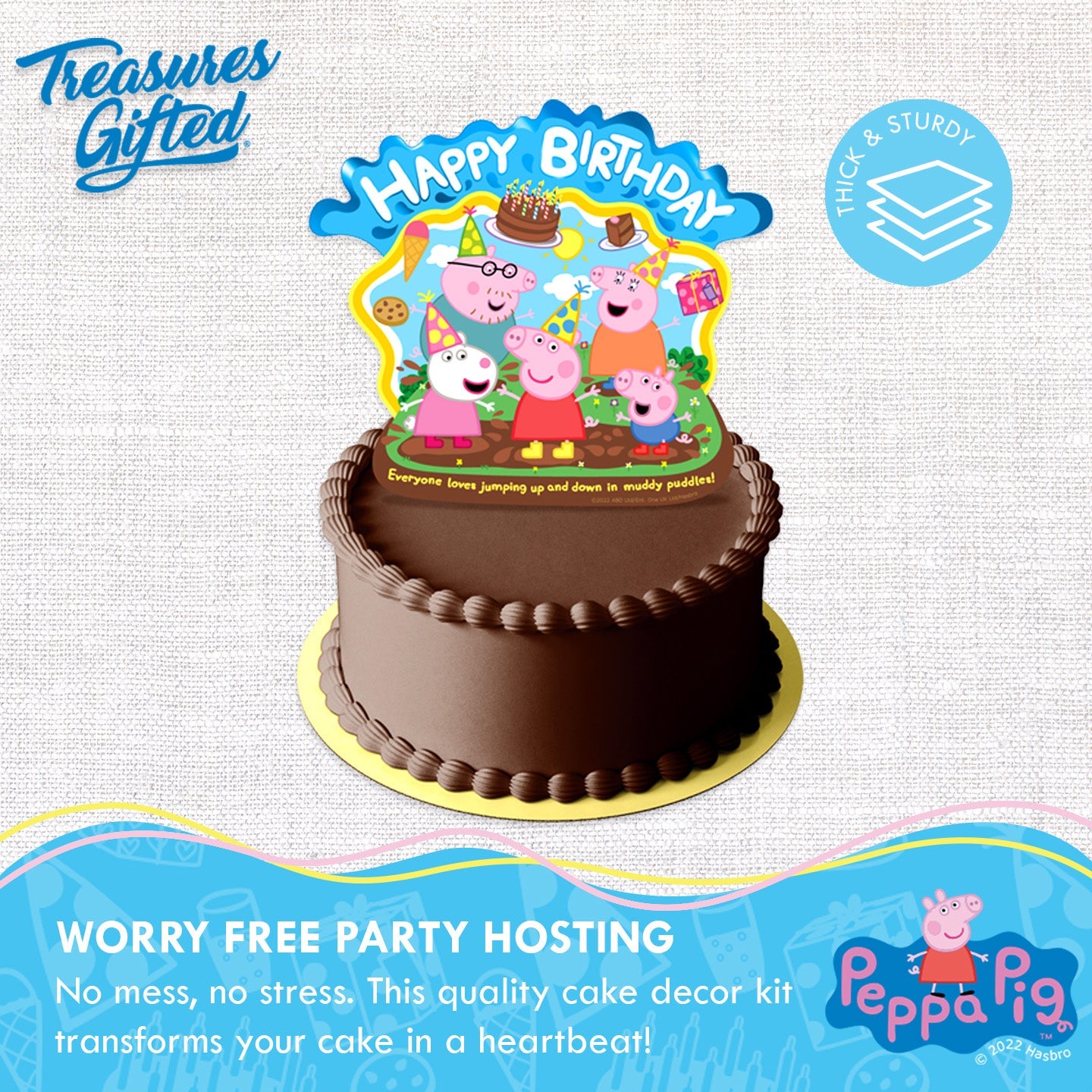 Peppa Pig Cake Topper - Peppa Pig Party Supplies