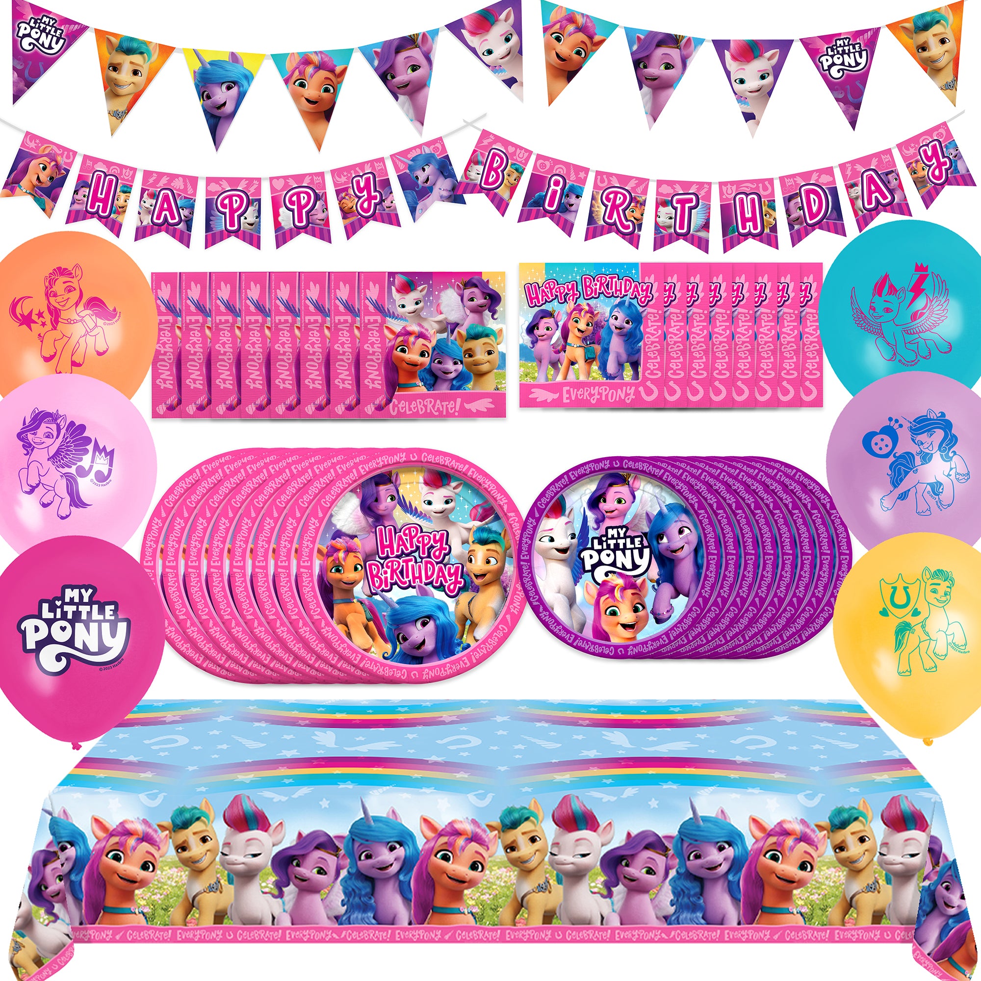 My Little Pony Birthday Decorations Complete Set for 16 Guests