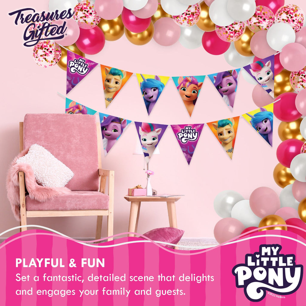 My Little Pony Birthday Banner Pennant - My Little Pony Party Supplies