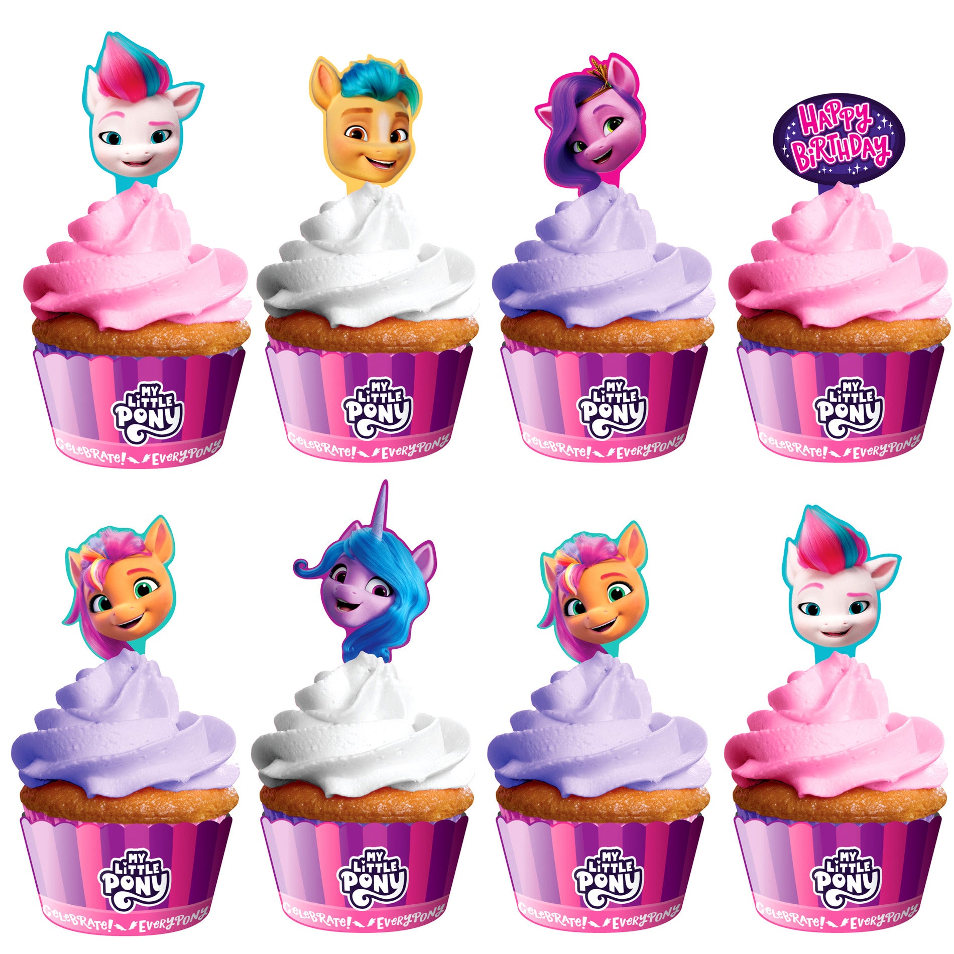 My Little Pony Cupcake Toppers & My Little Pony Cupcake Wrappers