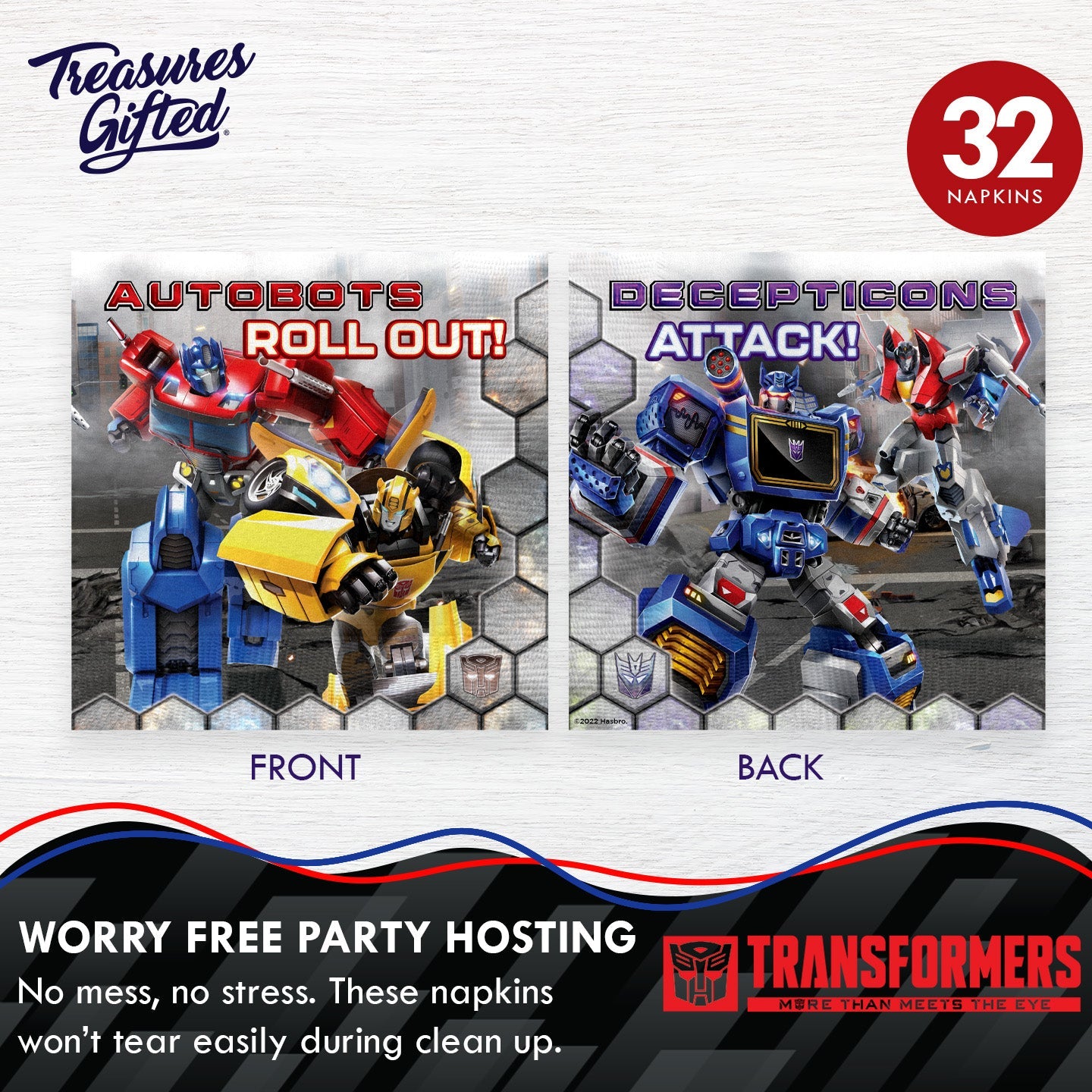 Transformers Party Tableware Starter Set for 32 Guests