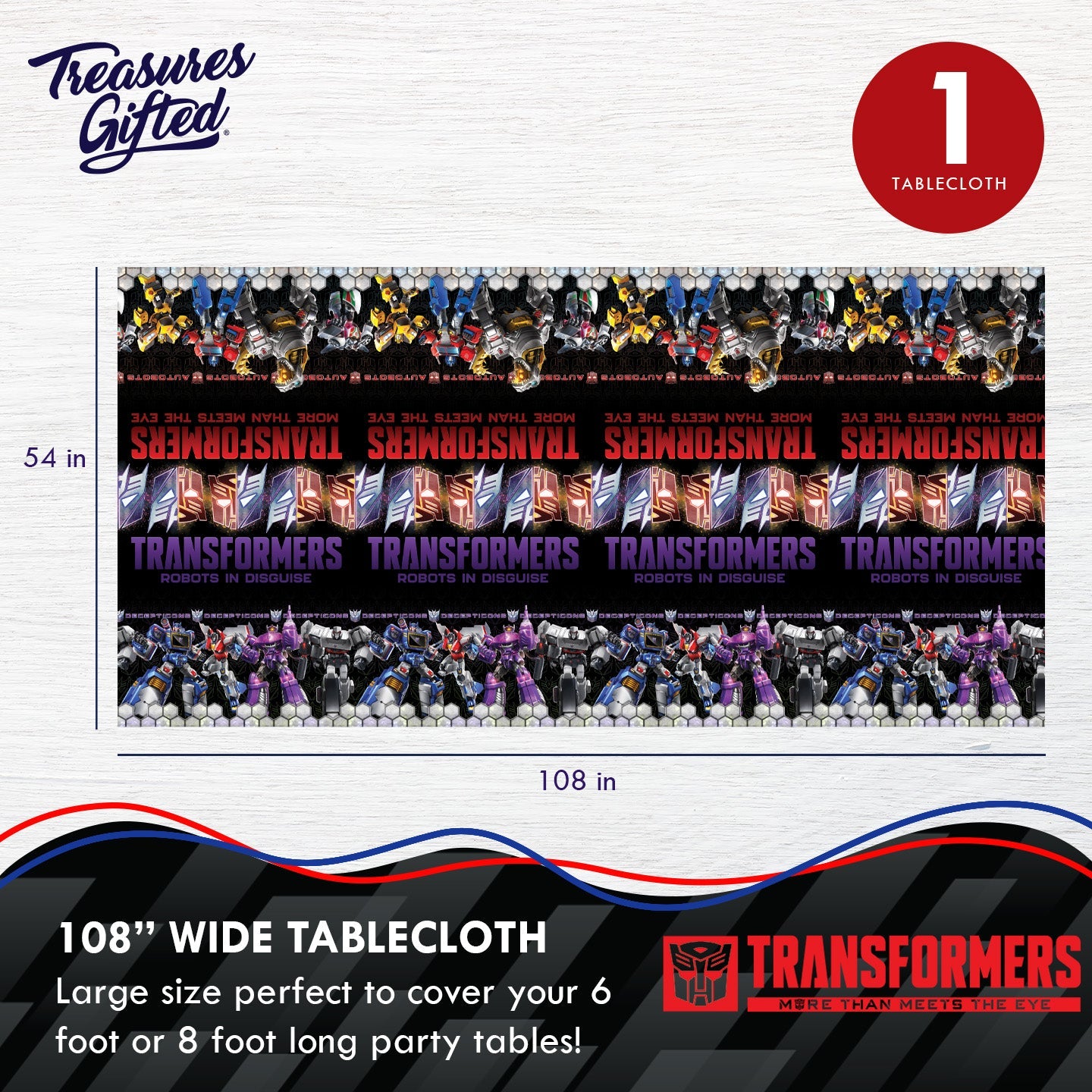 Transformers Party Tableware Deluxe Set for 16 Guests