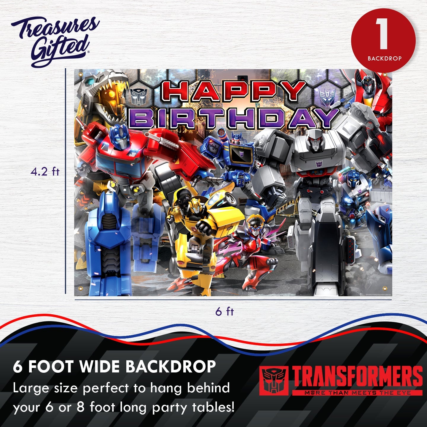 Transformers Backdrop - Transformers Party Supplies