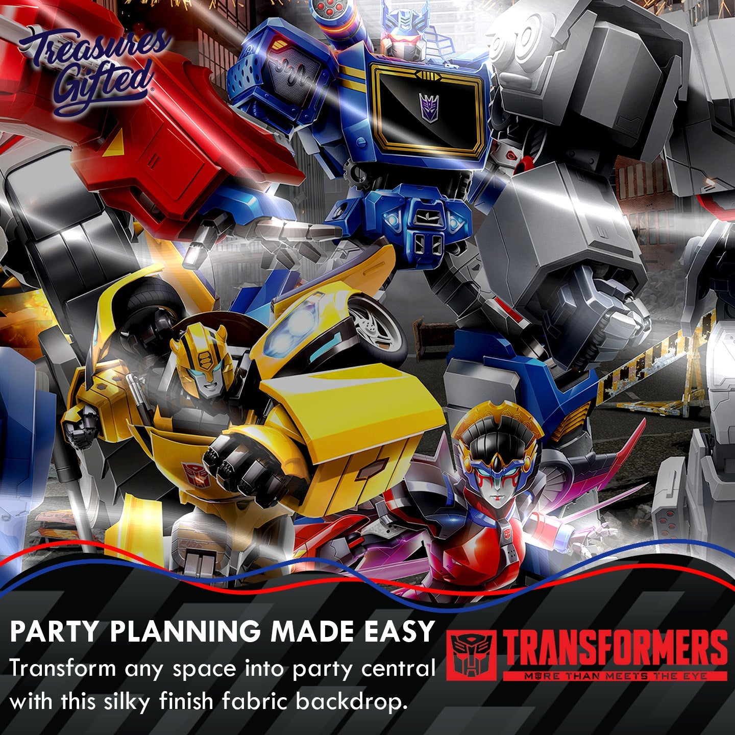 Transformers Backdrop - Transformers Party Supplies