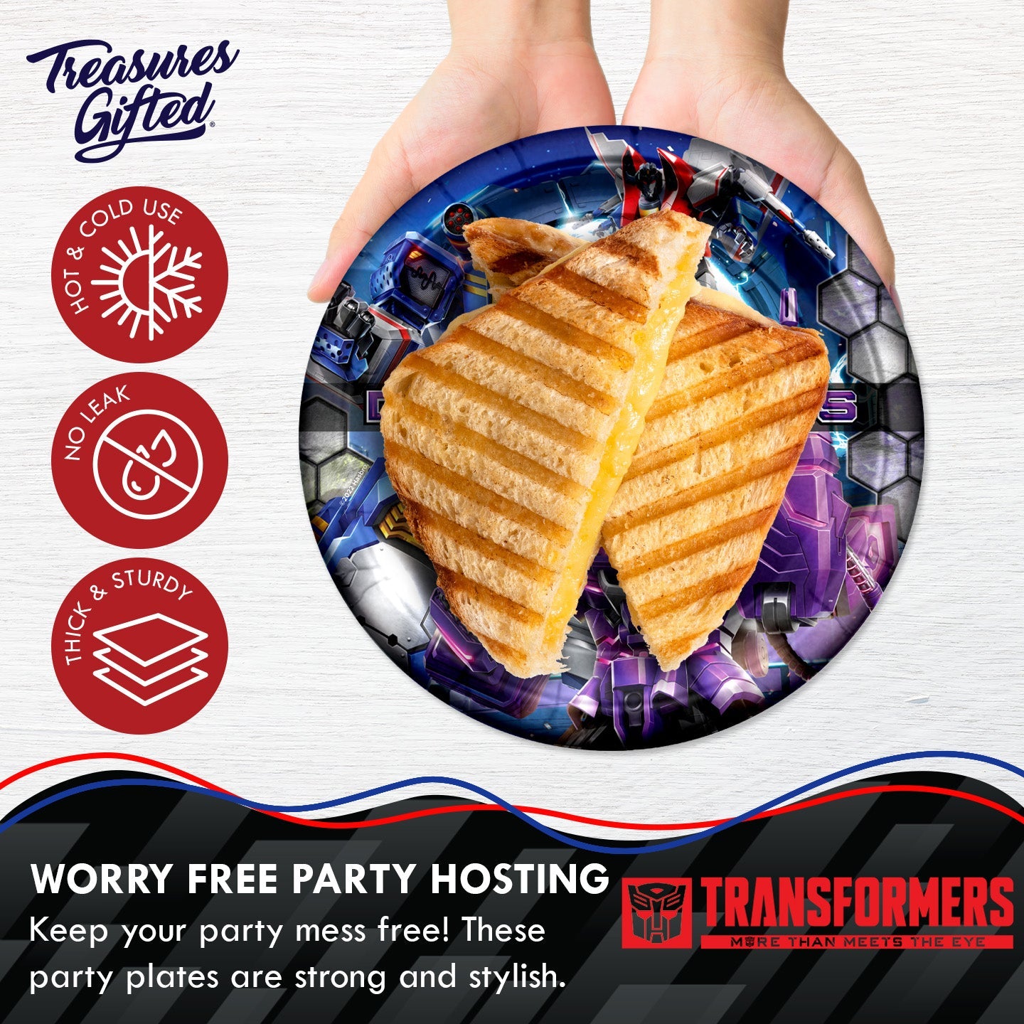Transformers Party Supplies - Decepticons Dinner Plates