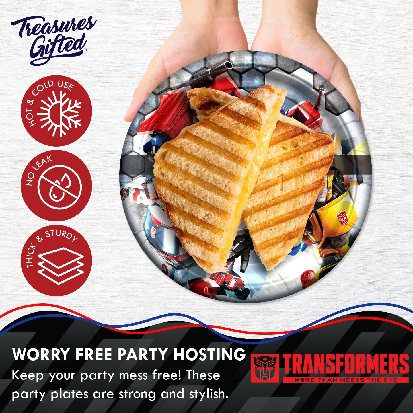 Transformers Plates 9in - Transformers Party Supplies