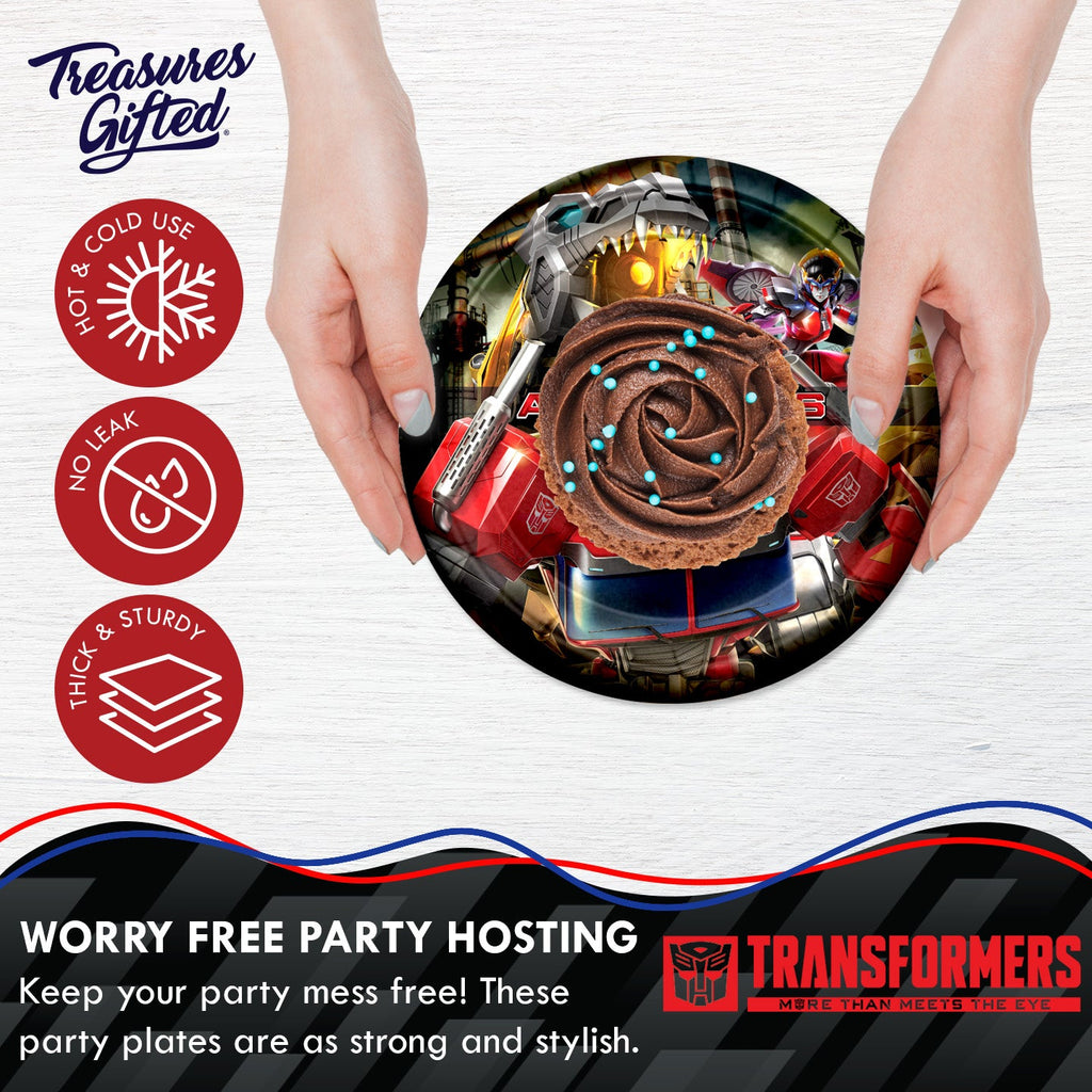 Transformers Plates 7in - Transformers Party Supplies