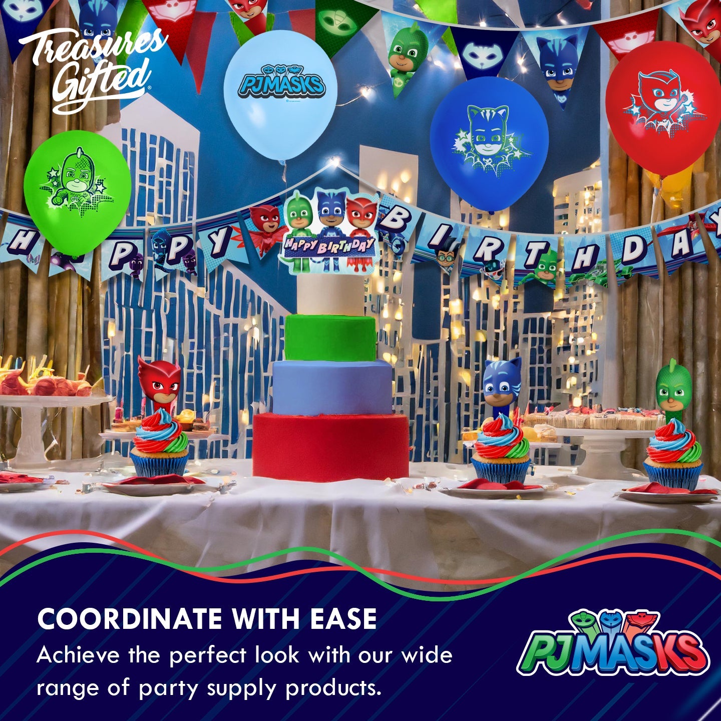 PJ Masks Balloon Bouquet - PJ Masks Party Supplies