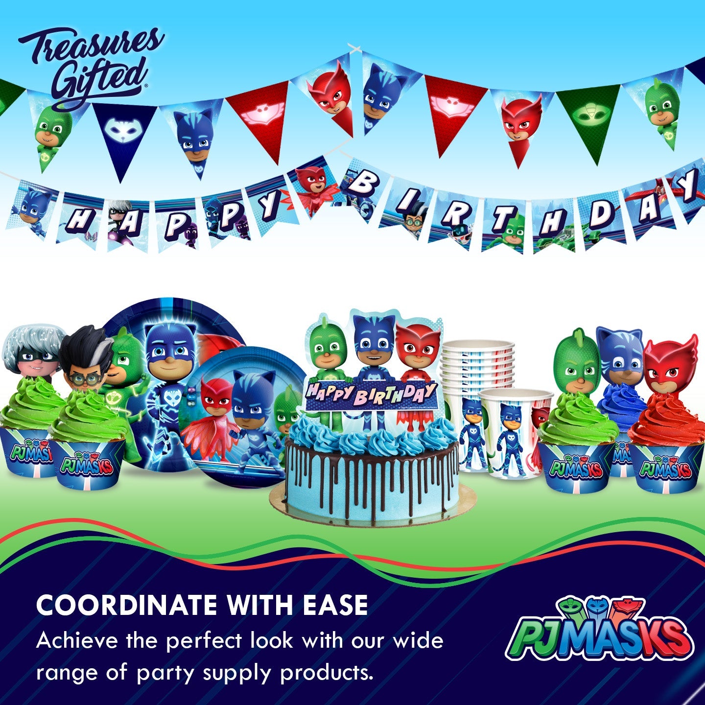 PJ Masks Pennant Banner - PJ Masks Party Supplies