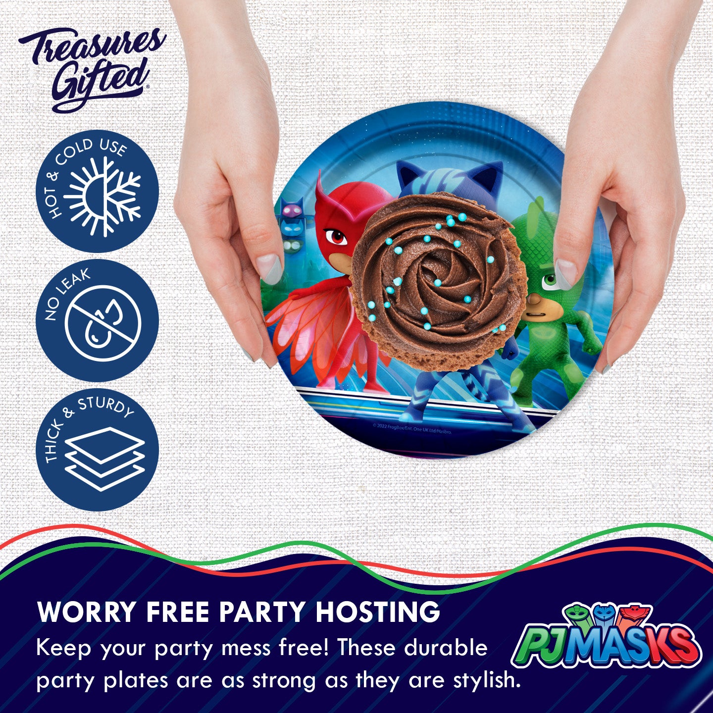 PJ Masks Plates 7in - PJ Masks Party Supplies