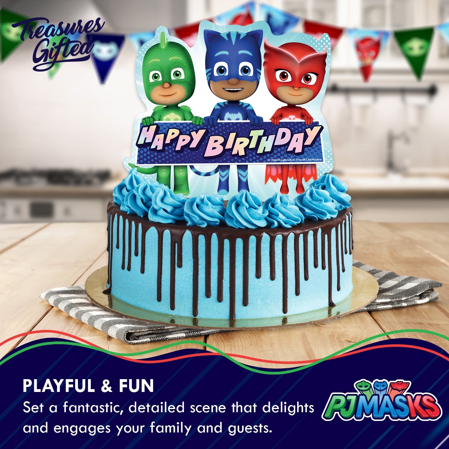PJ Masks Cake Topper - PJ Masks Party Supplies