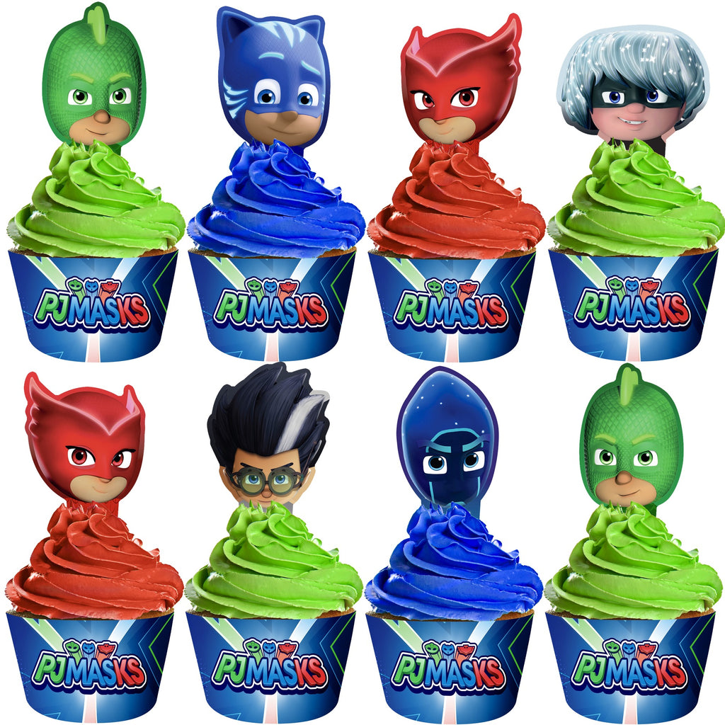 PJ Masks Cupcake Toppers & PJ Masks Cupcake Wrappers