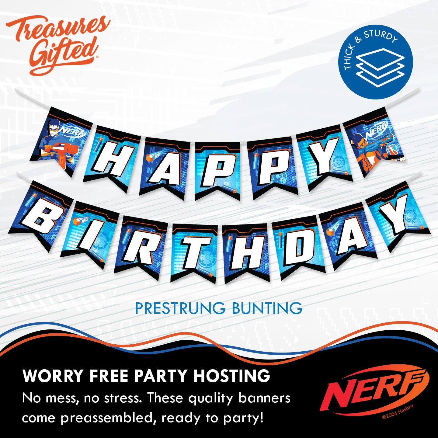 Nerf Birthday Banner - Nerf Party Supplies