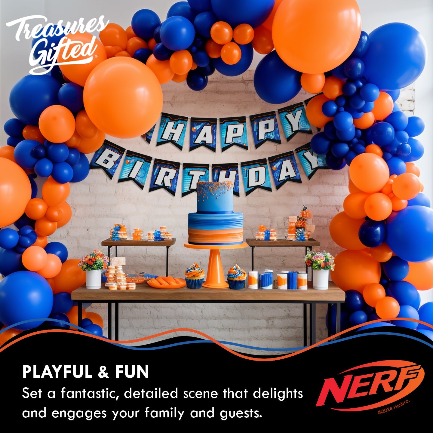 Nerf Birthday Banner - Nerf Party Supplies
