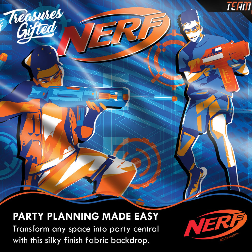 Nerf Birthday Backdrop - Nerf Party Supplies