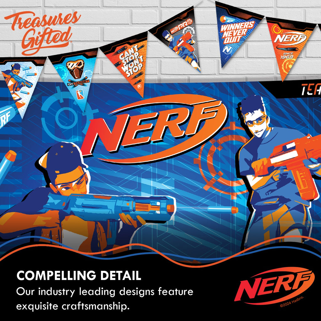 Nerf Birthday Backdrop - Nerf Party Supplies