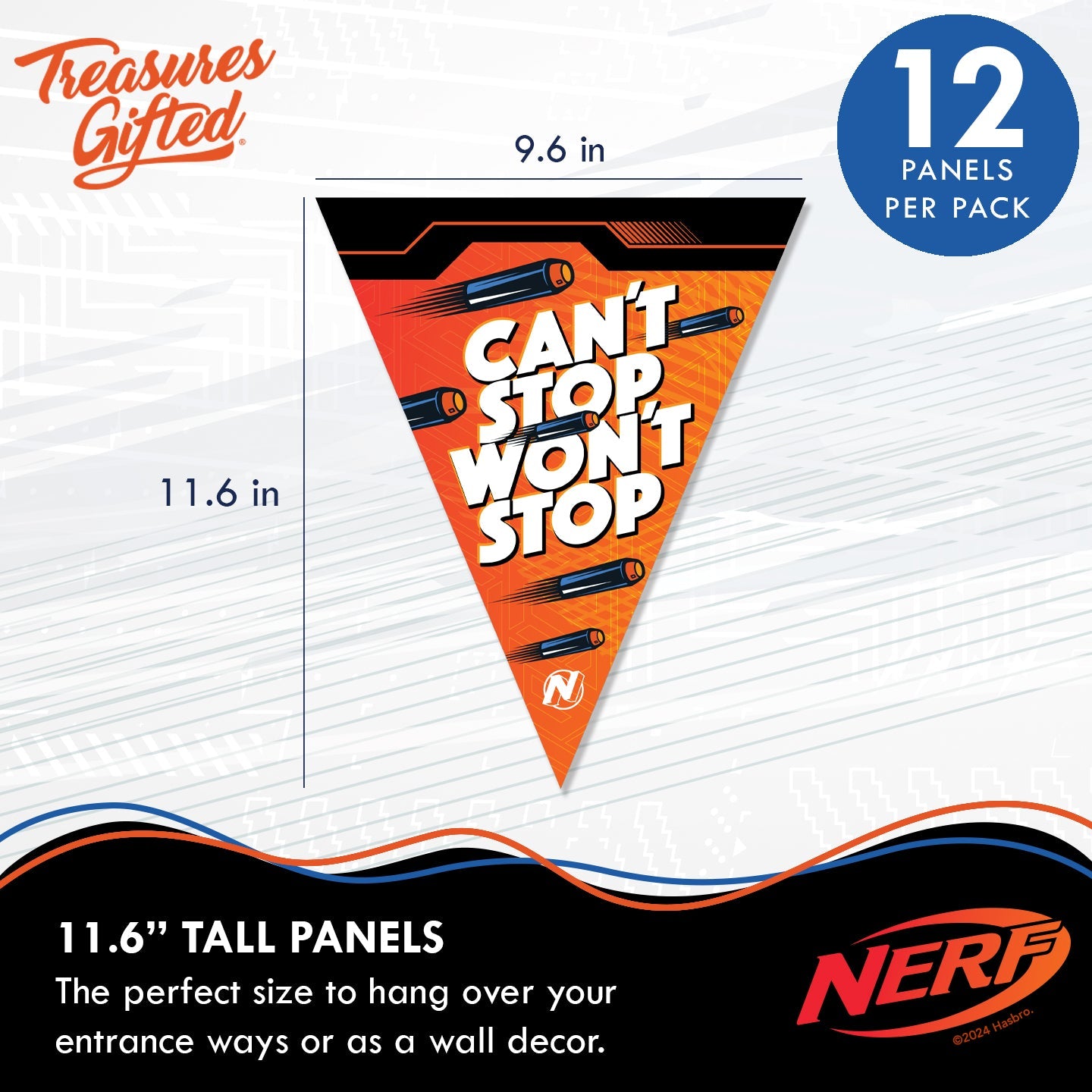 Nerf Birthday Banner Pennant - Nerf Party Supplies