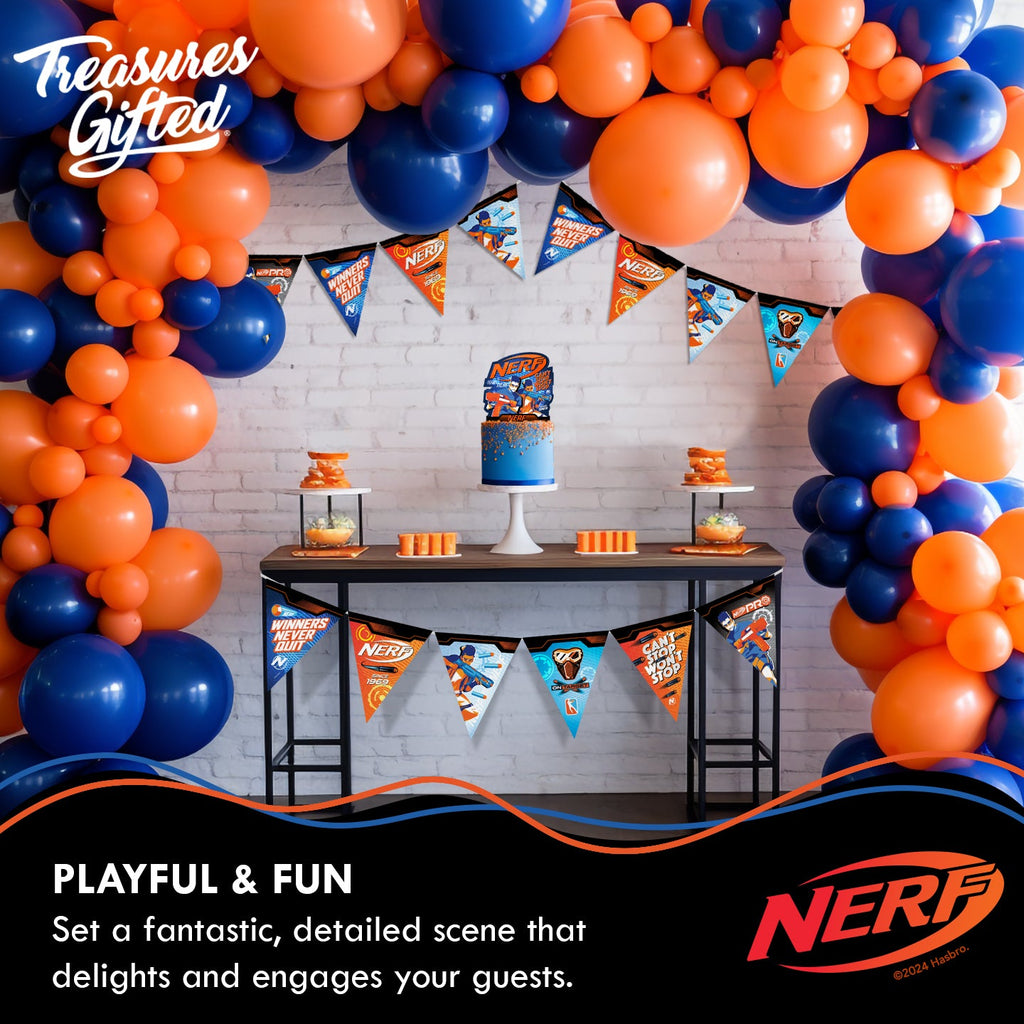 Nerf Birthday Banner Pennant - Nerf Party Supplies