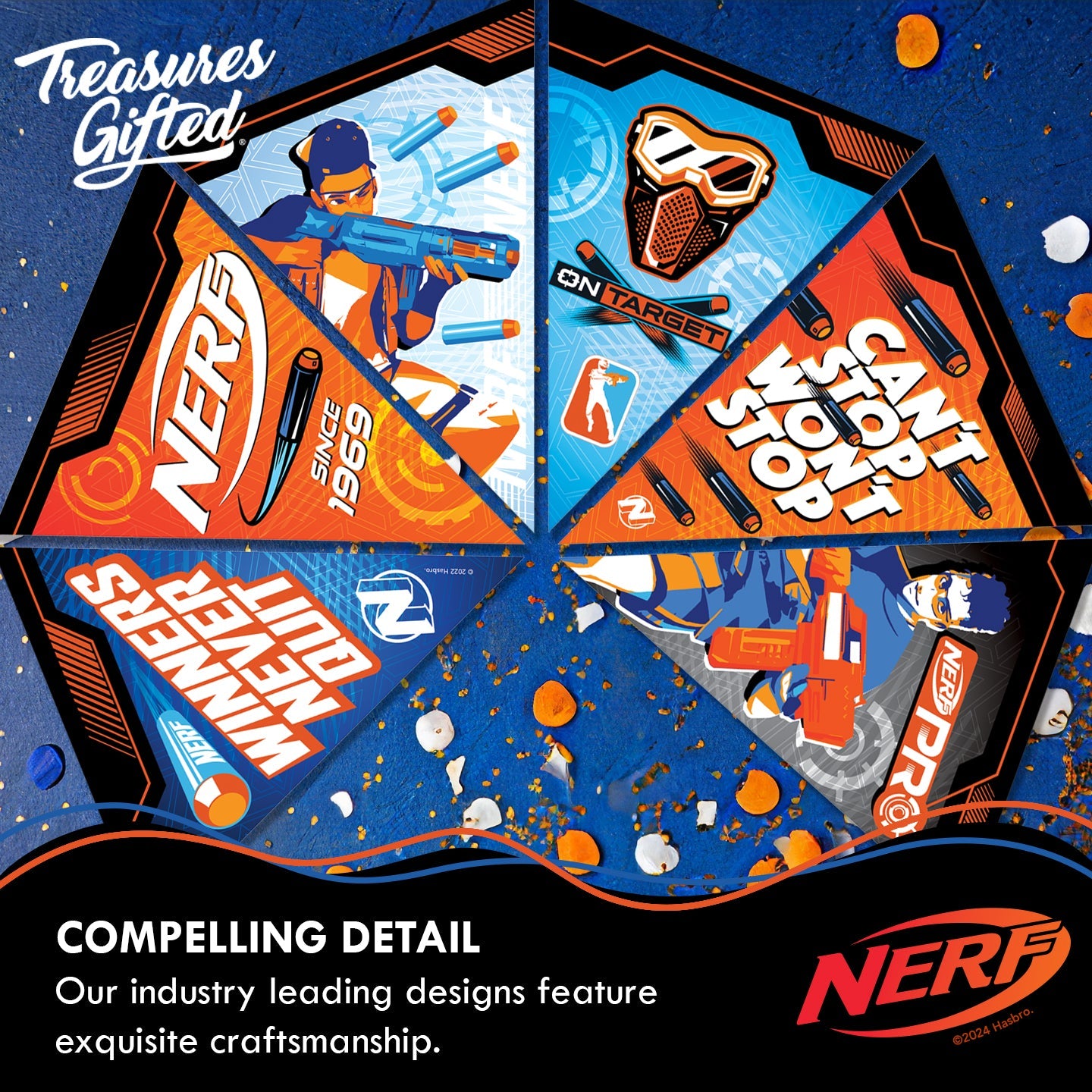 Nerf Birthday Banner Pennant - Nerf Party Supplies