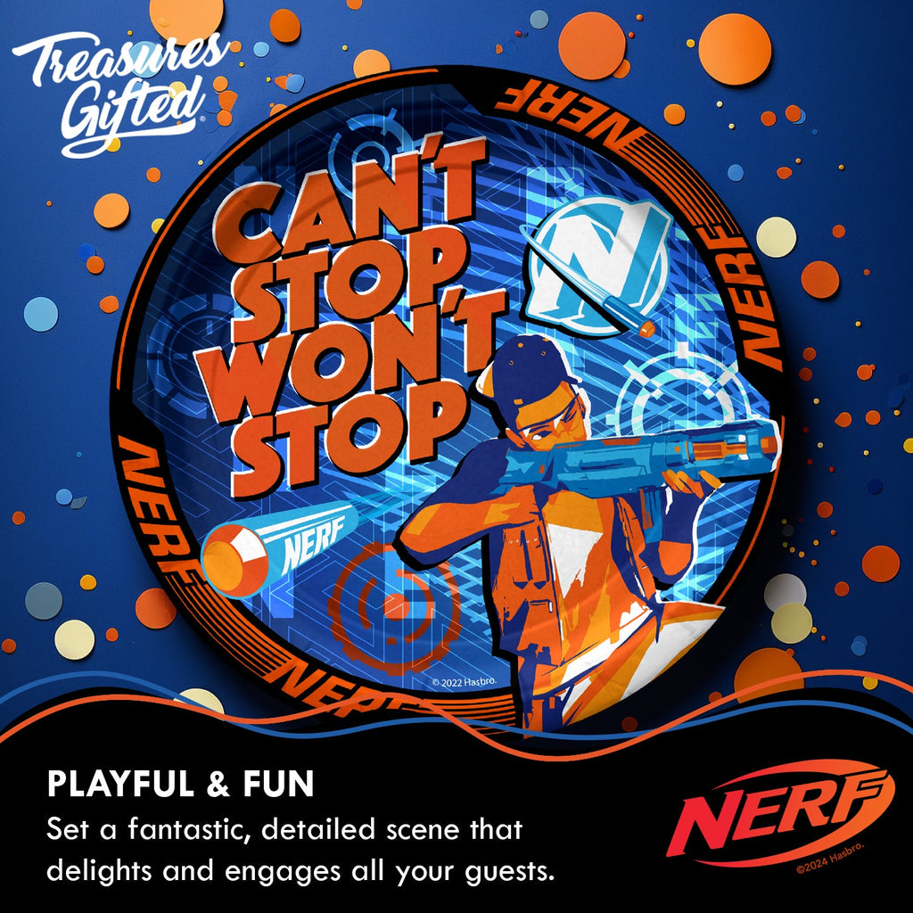 Nerf Plates 9in - Nerf Party Supplies
