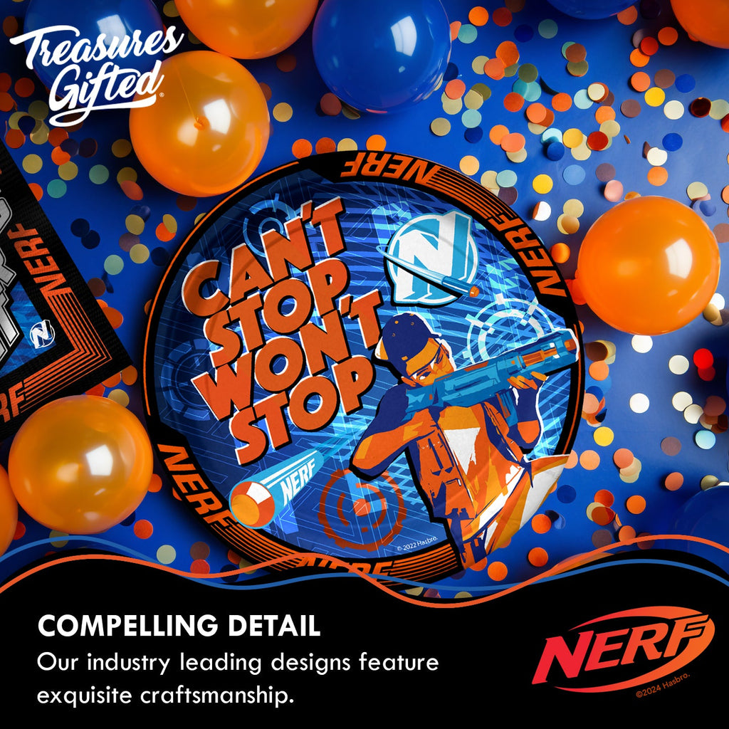 Nerf Plates 9in - Nerf Party Supplies