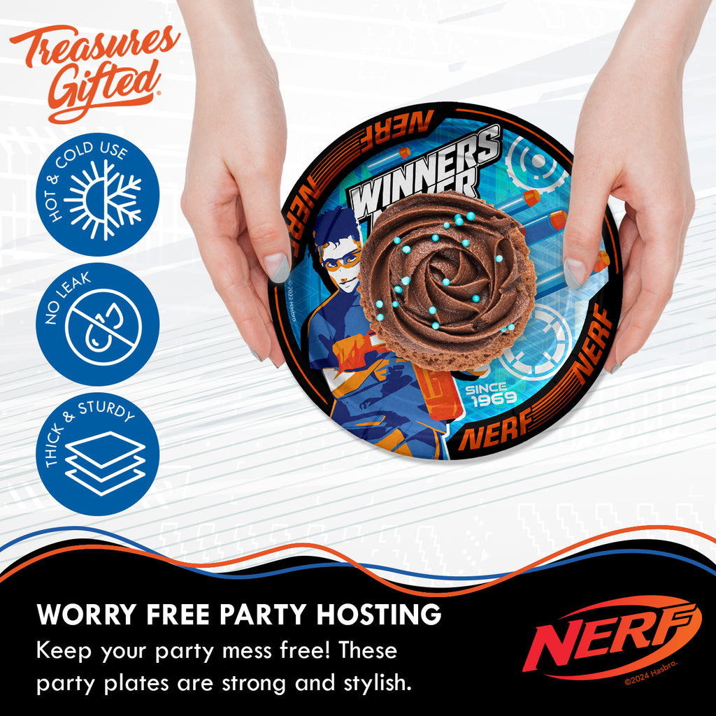 Nerf Plates 7in - Nerf Party Supplies