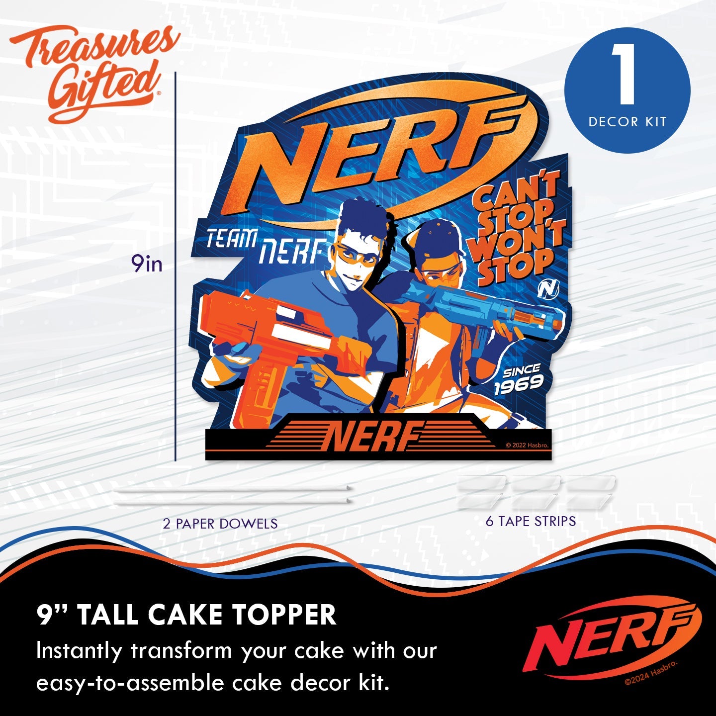 Nerf Cake Topper - Nerf Party Supplies