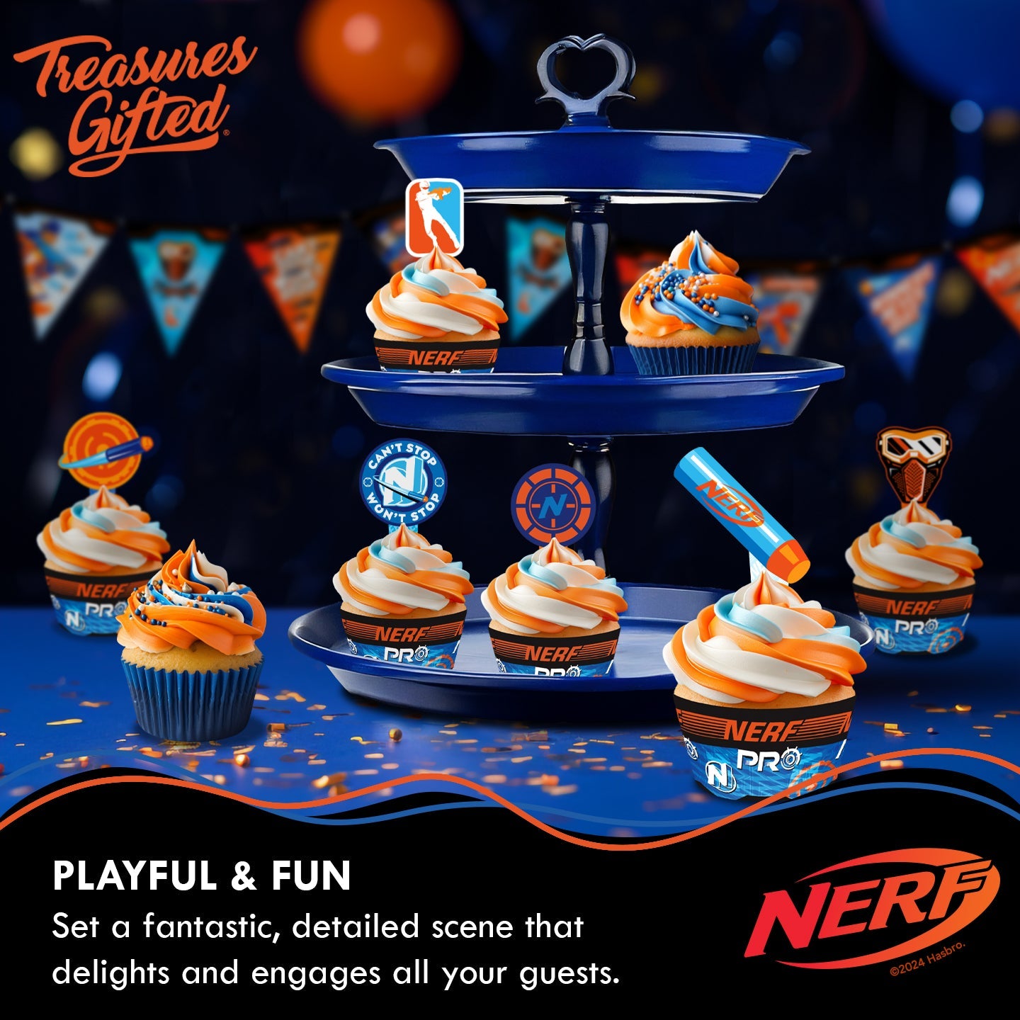Nerf Cupcake Toppers & Nerf Cupcake Wrappers