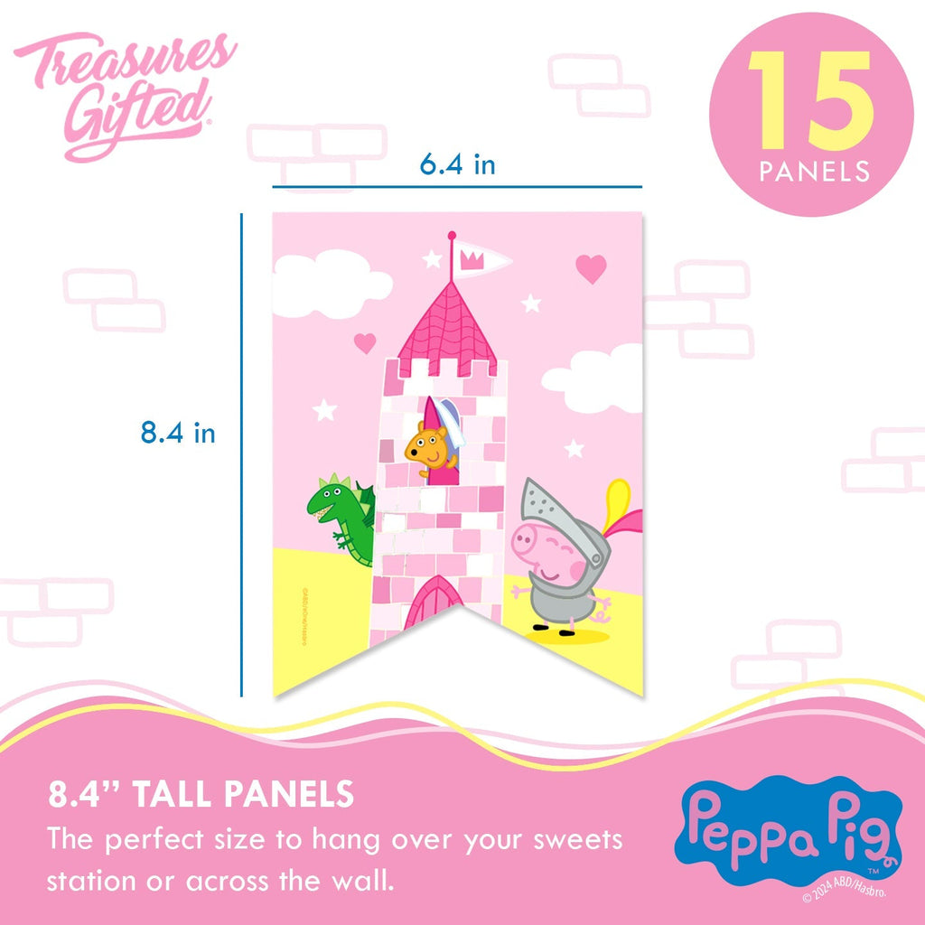 Princess Peppa Pig Birthday Banner - Princess Peppa Pig Birthday Decorations