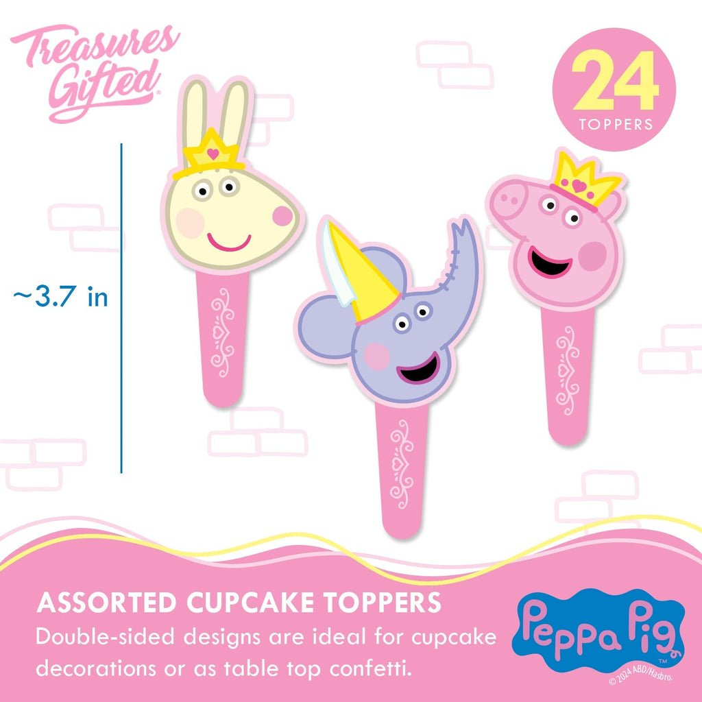 Princess Peppa Pig Cake Topper & Princess Peppa Pig Cupcake Toppers Kit