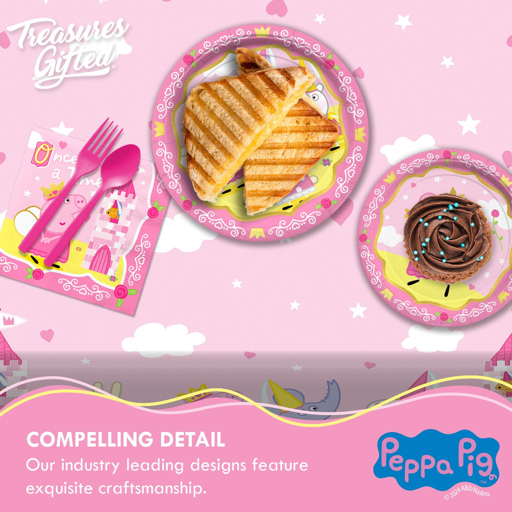 Princess Peppa Pig Table Cover - Princess Peppa Pig Party Supplies