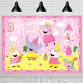 Princess Peppa Pig Backdrop - Princess Peppa Pig Party Supplies