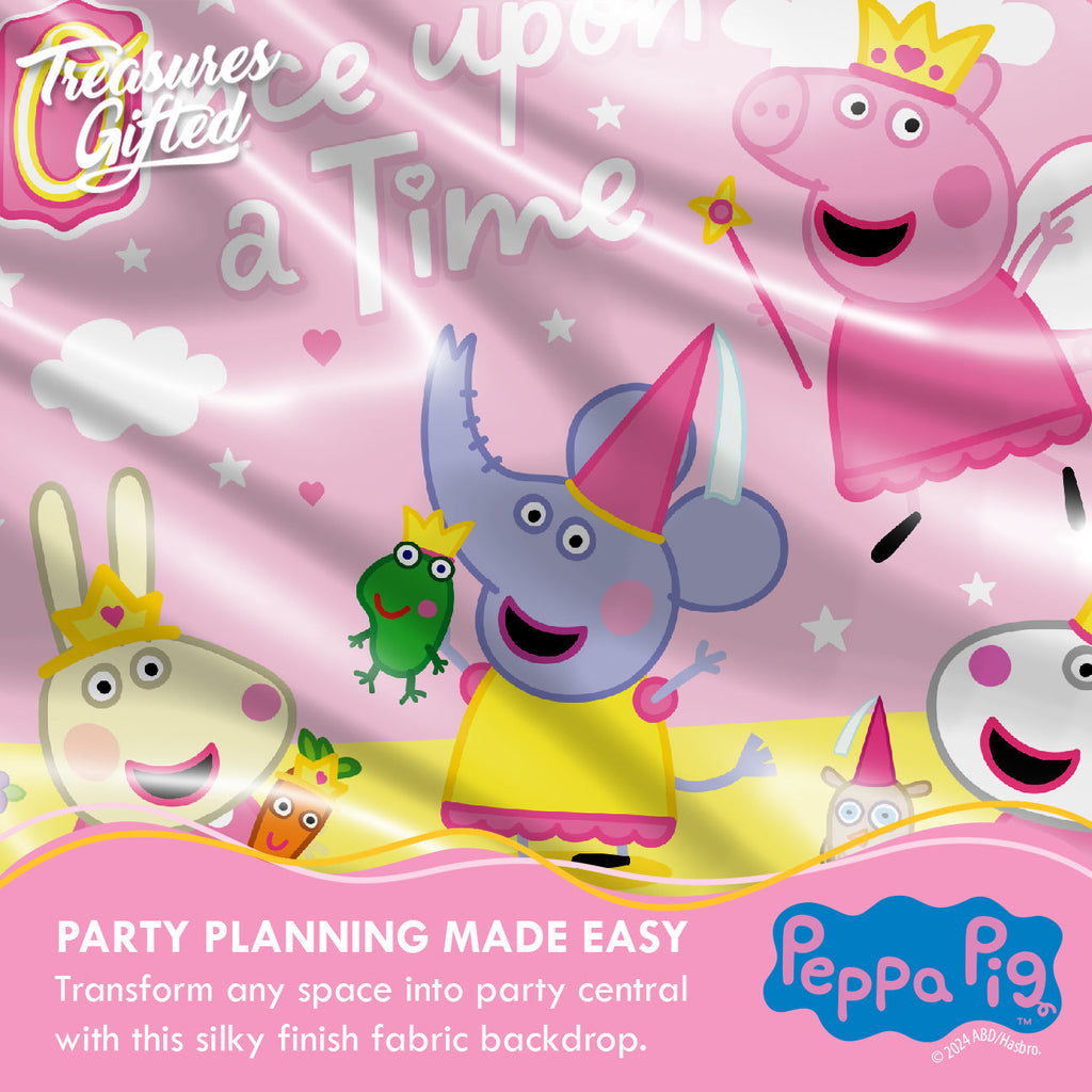 Princess Peppa Pig Backdrop - Princess Peppa Pig Party Supplies