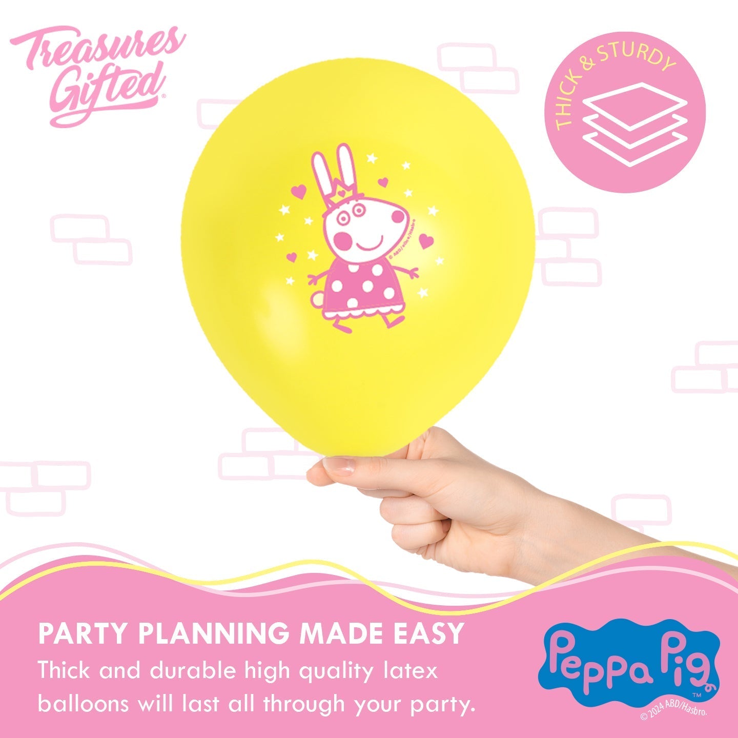 Princess Peppa Pig Balloons Bouquet - Princess Peppa Pig Party Supplies
