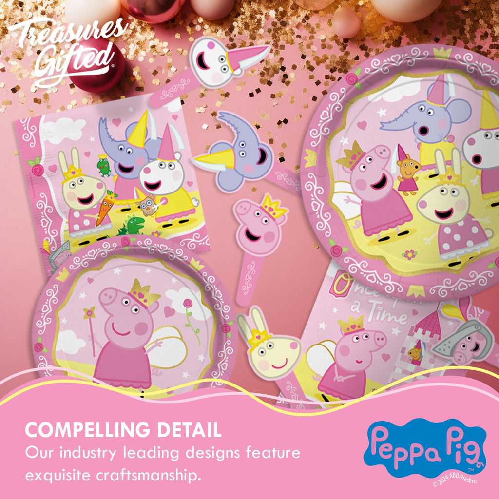 Princess Peppa Pig Plates 7in - Princess Peppa Pig Party Supplies