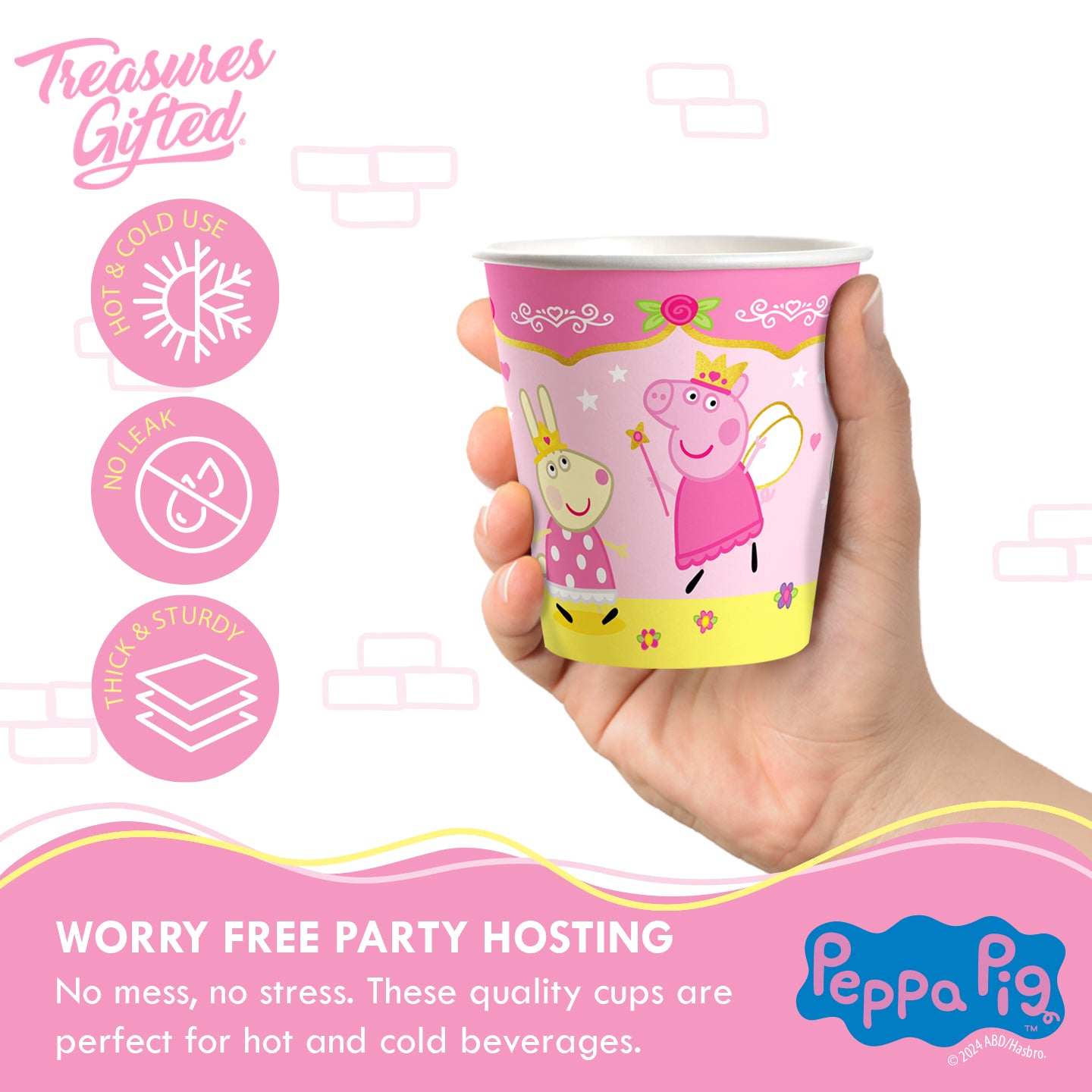 Princess Peppa Pig Cups - Princess Peppa Pig Party Supplies