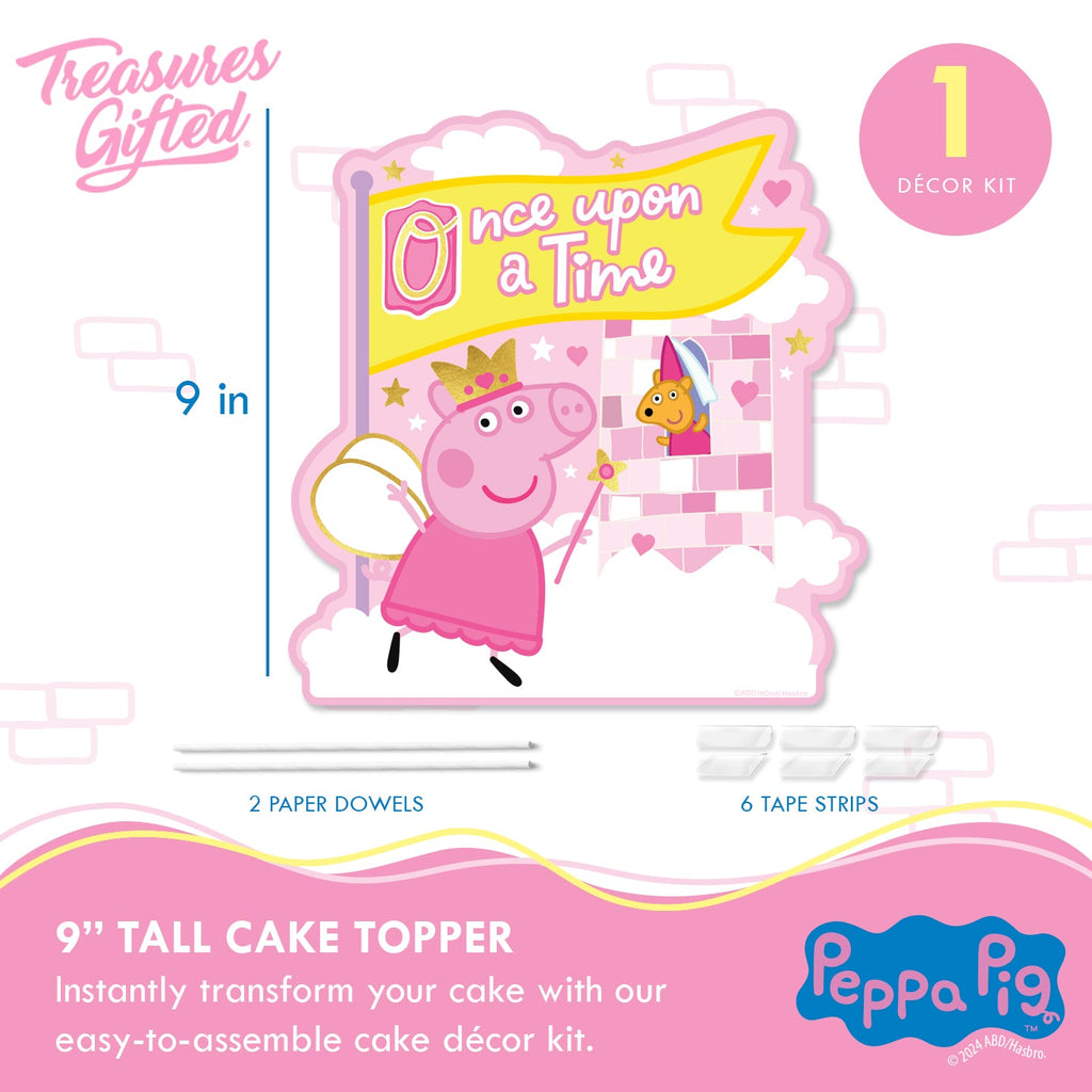 Princess Peppa Pig Cake Topper - Princess Peppa Pig Party Supplies