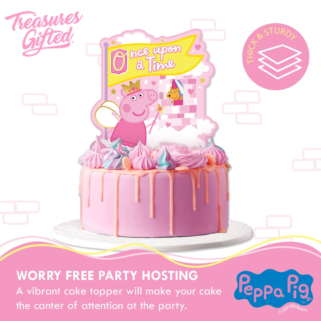 Princess Peppa Pig Cake Topper - Princess Peppa Pig Party Supplies