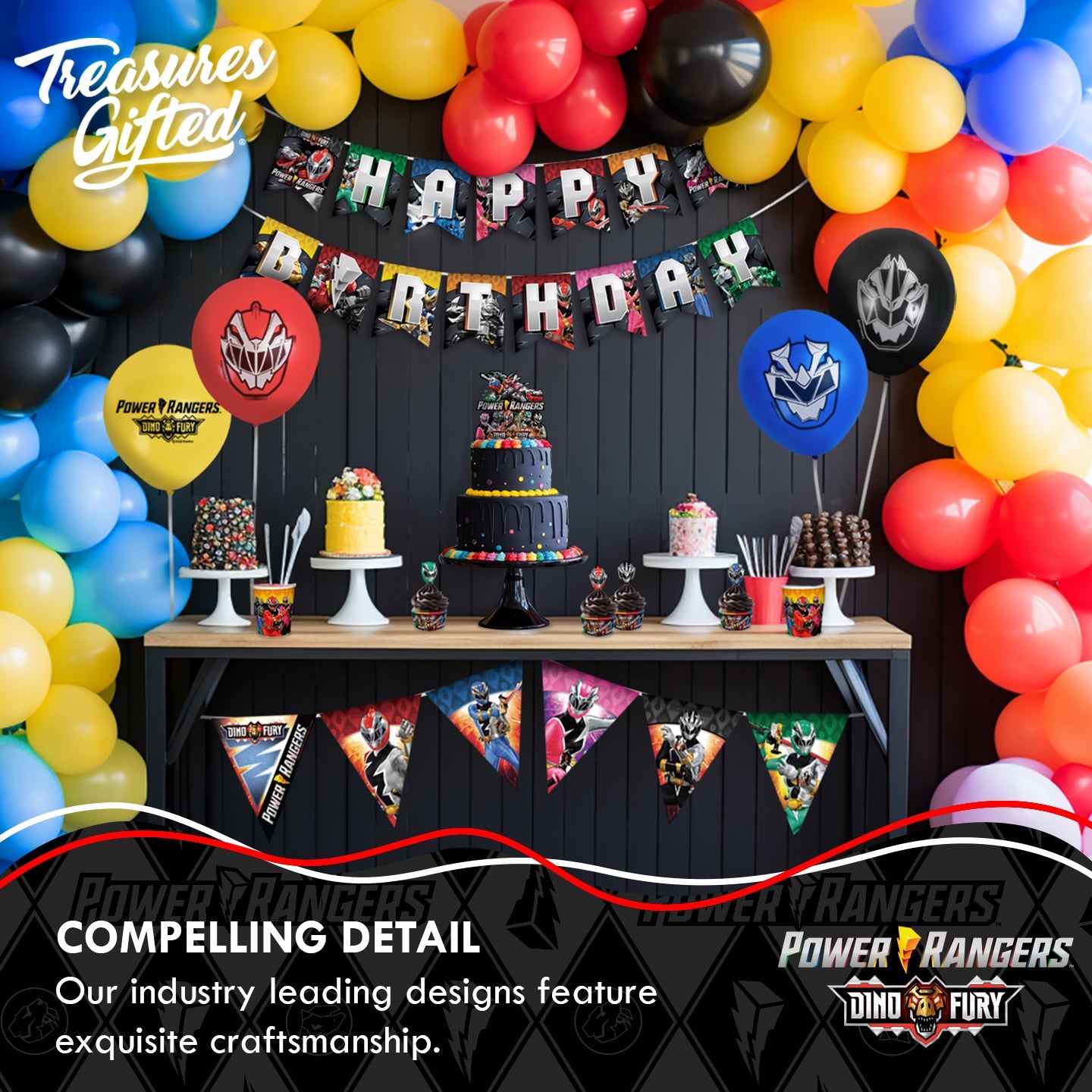 Power Rangers Birthday Banner - Power Rangers Party Supplies