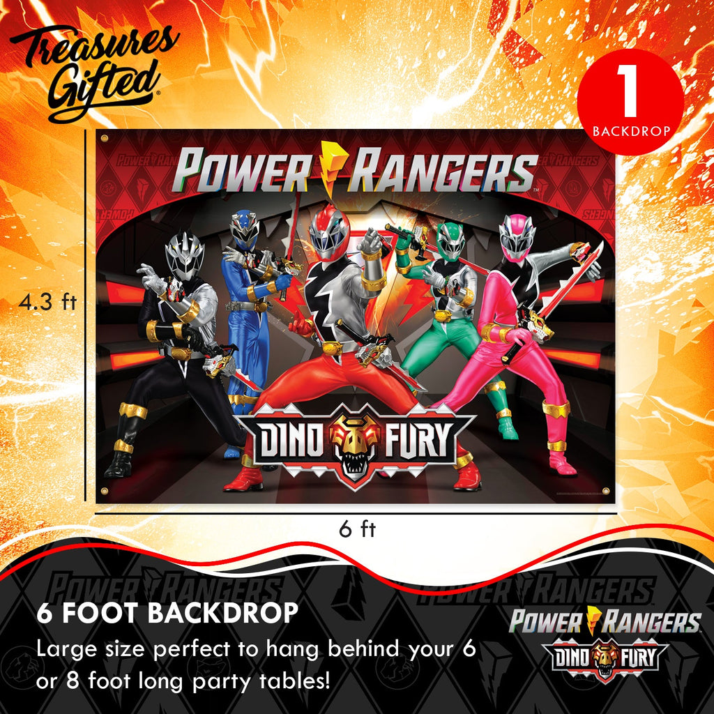 Power Rangers Birthday Backdrop - Power Rangers Party Supplies