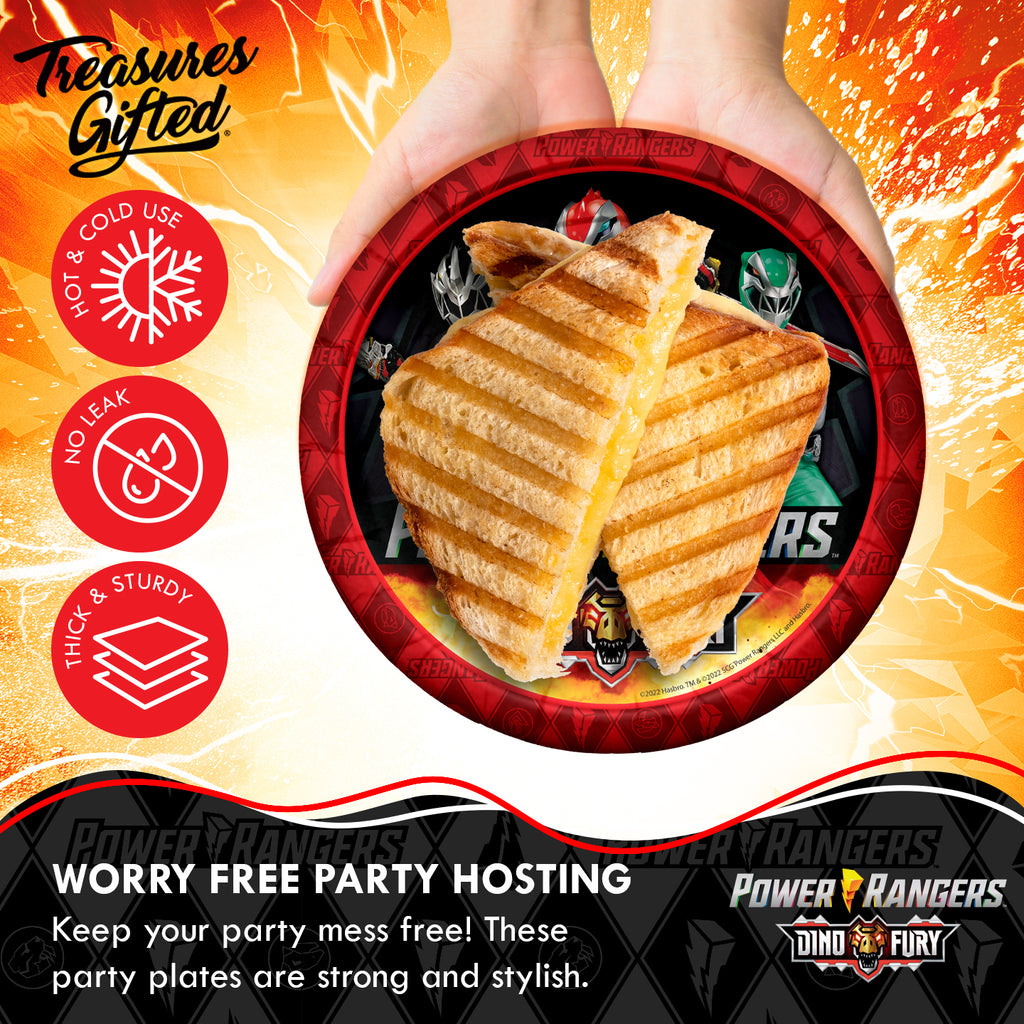Power Rangers Plates 9in - Power Rangers Party Supplies
