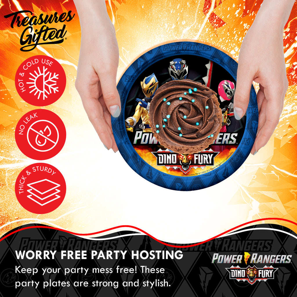 Power Rangers Plates 7in - Power Rangers Party Supplies