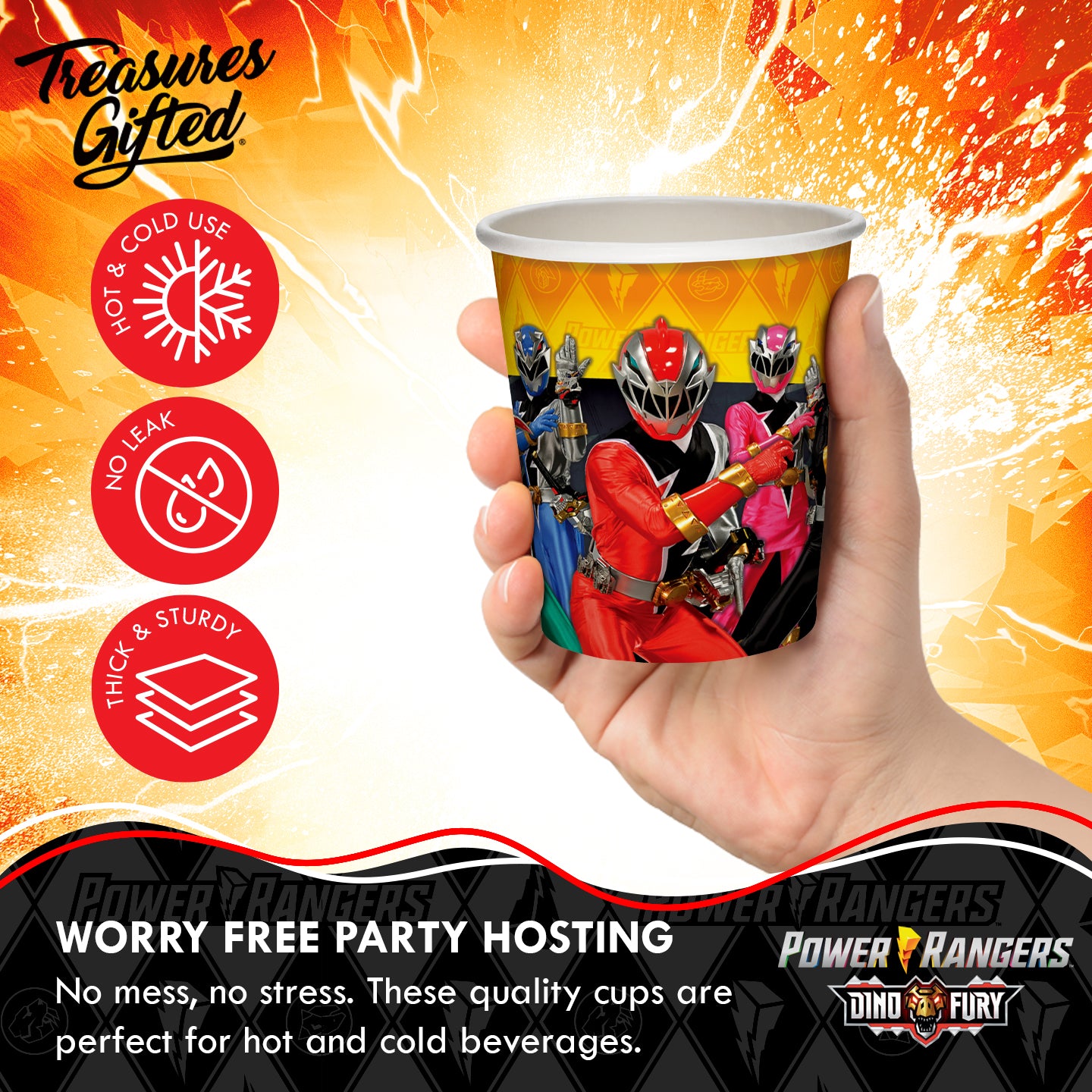 Power Rangers Cups - Power Rangers Party Supplies
