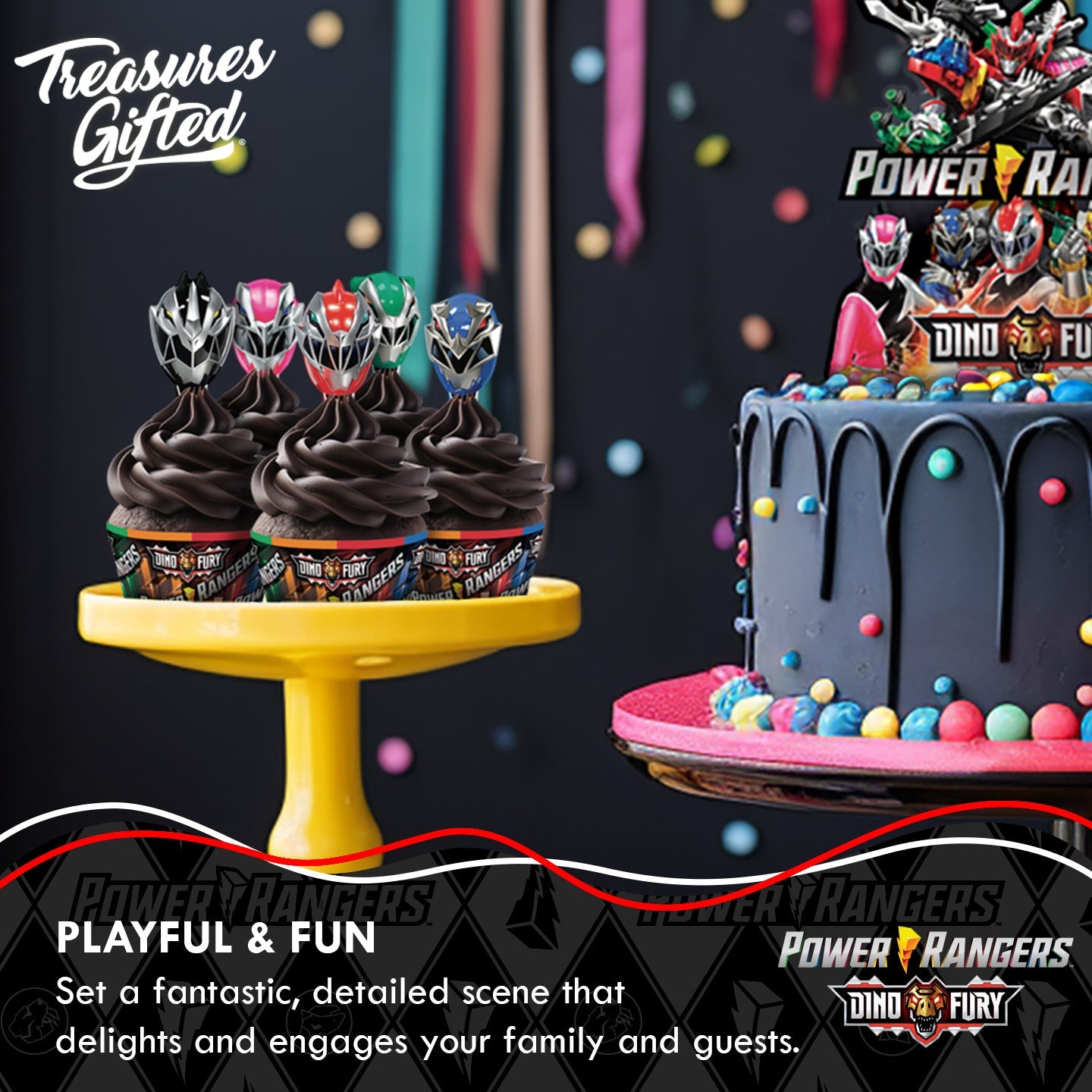Power Rangers Cupcake Toppers & Power Rangers Cupcake Wrappers
