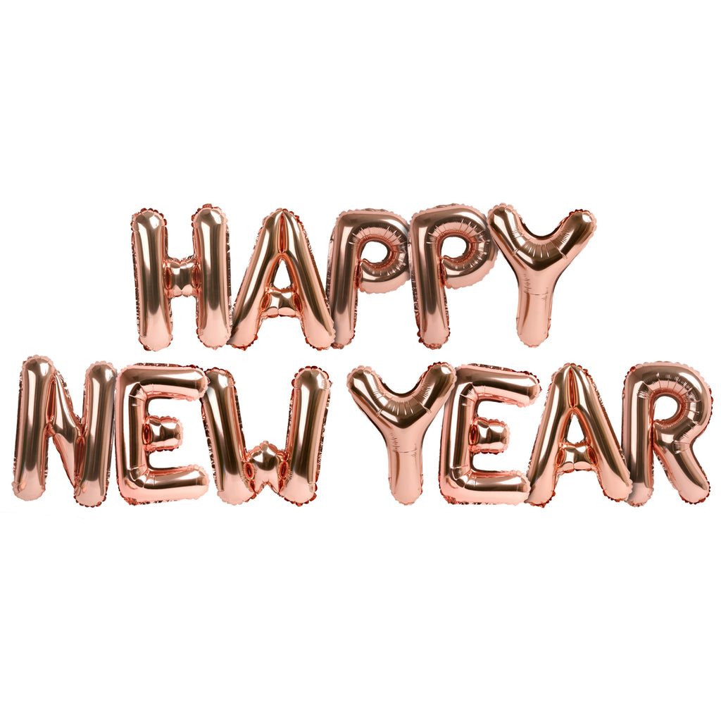 16 Inch Rose Gold Foil Happy New Year Balloons