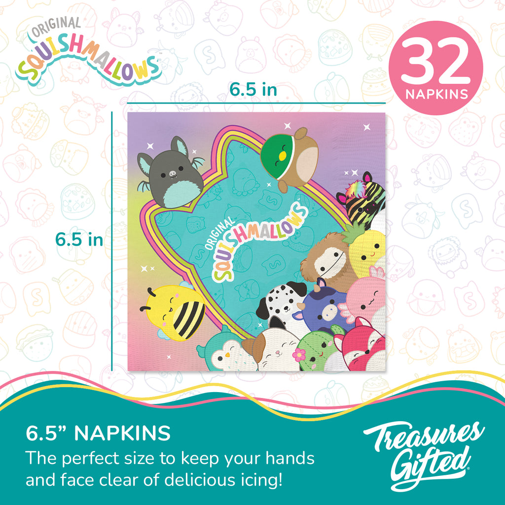 Squishmallows Party Decorations Tableware Classic Set for 24 Guests