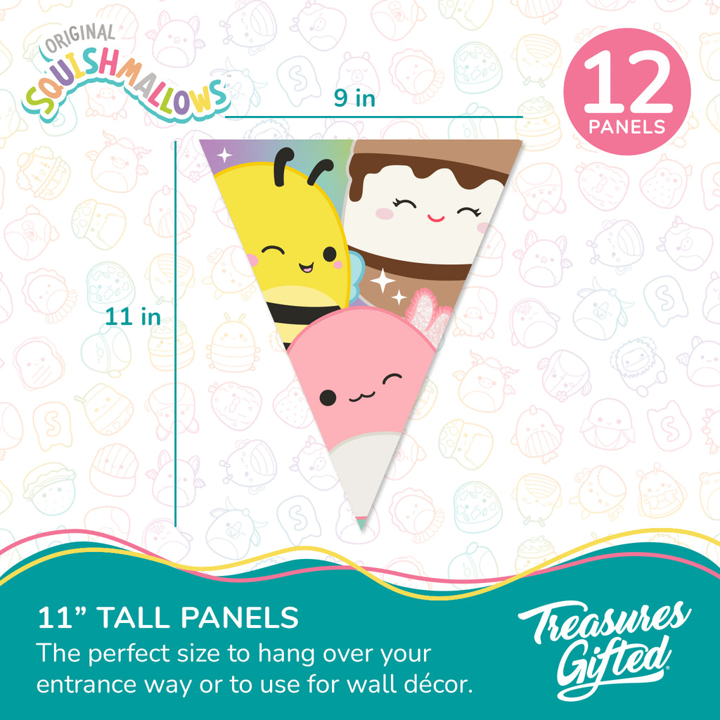 Squishmallows Banner & Pennants Kit - Squishmallows Party Decorations