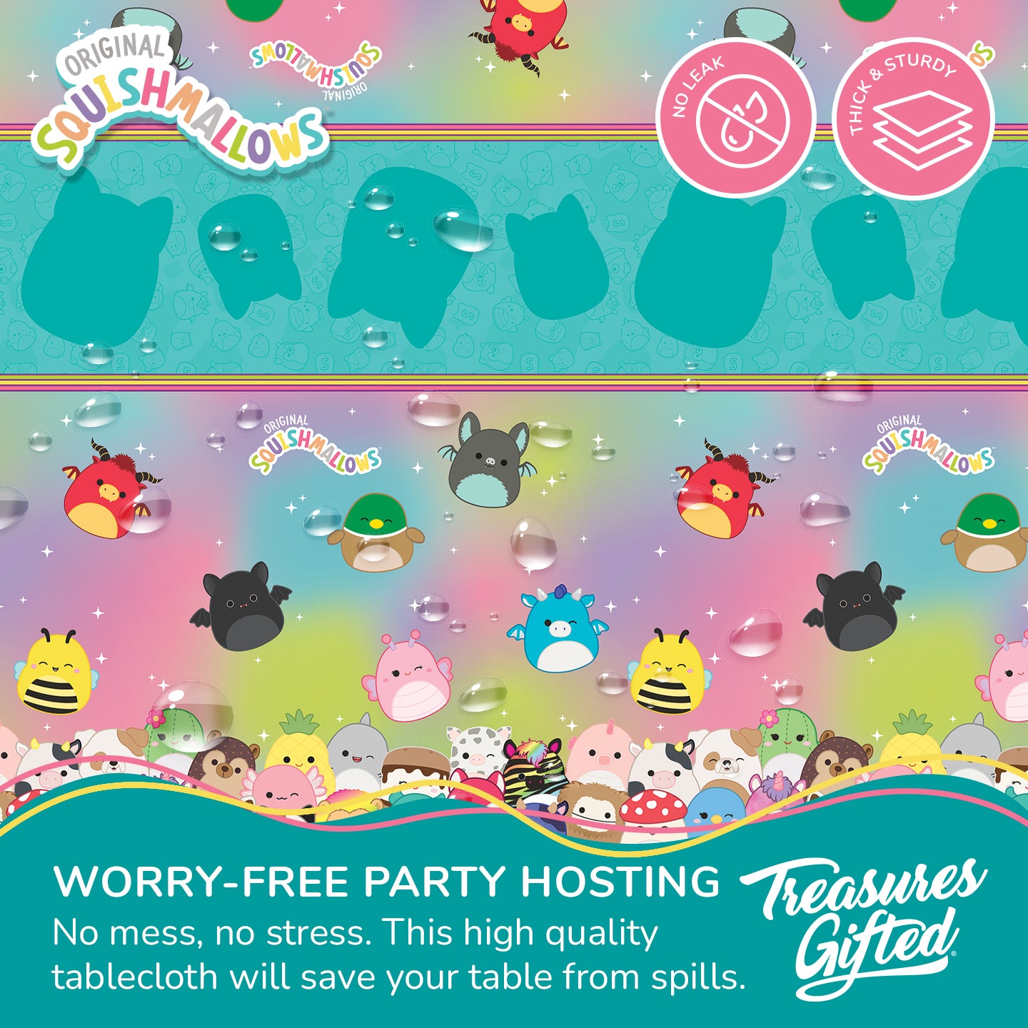 Squishmallows Tablecloth - Squishmallows Party Decorations