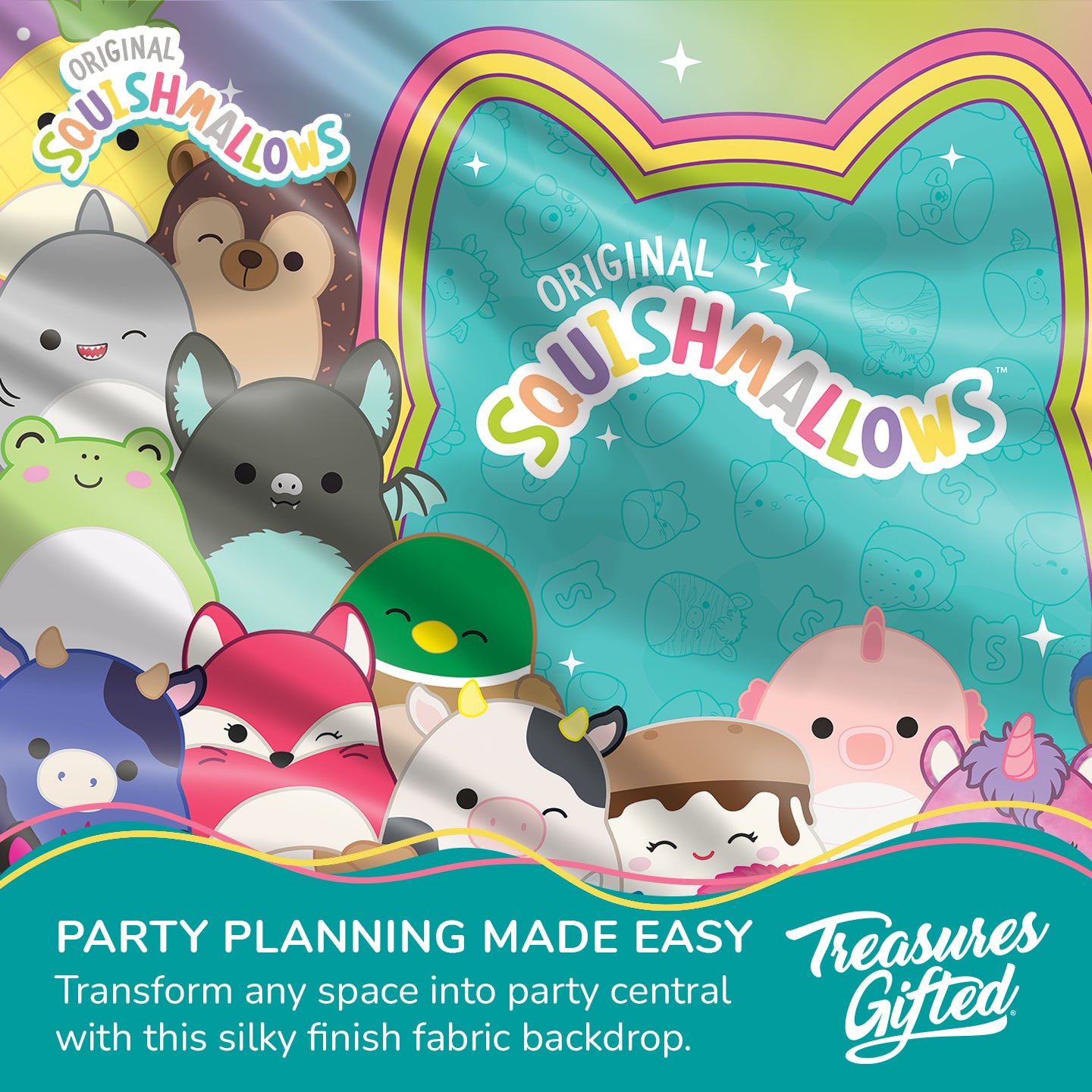 Squishmallows Backdrop - Squishmallows Party Decorations