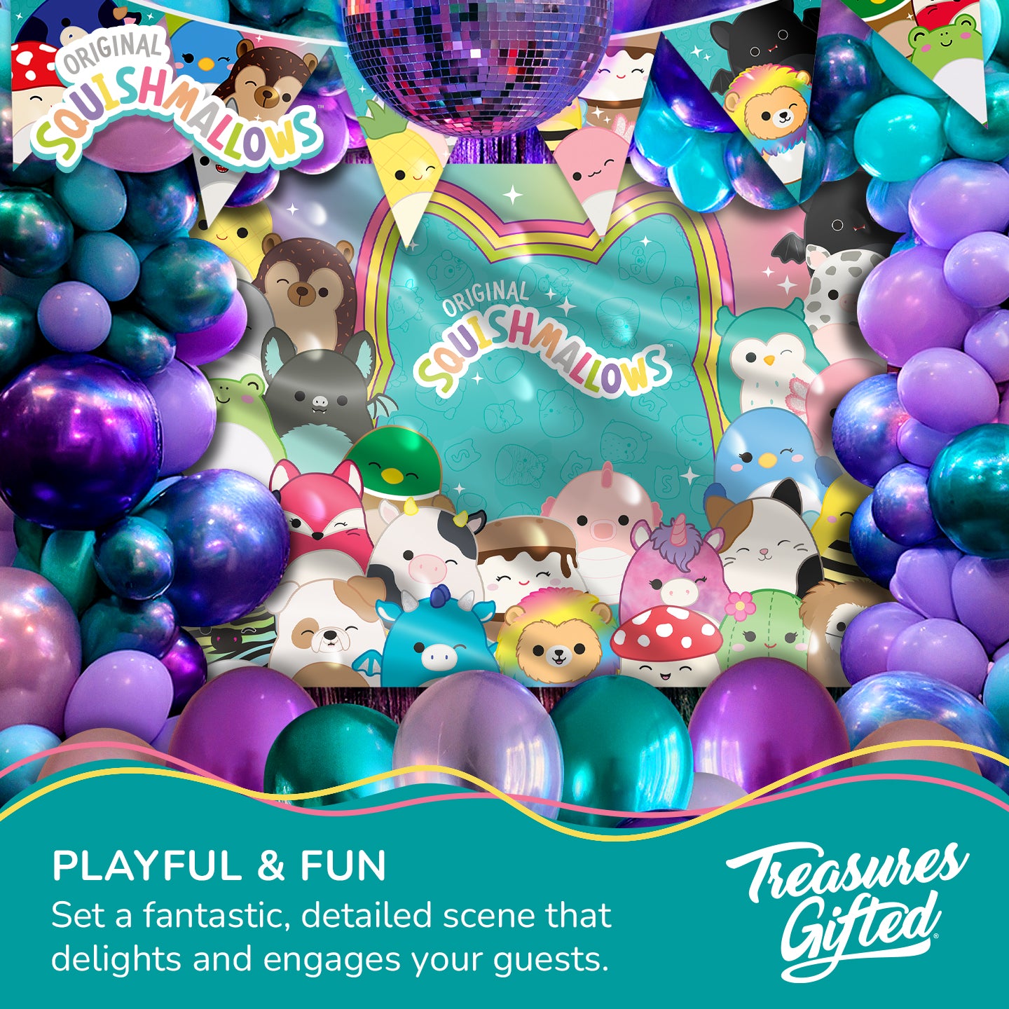 Squishmallows Backdrop - Squishmallows Party Decorations